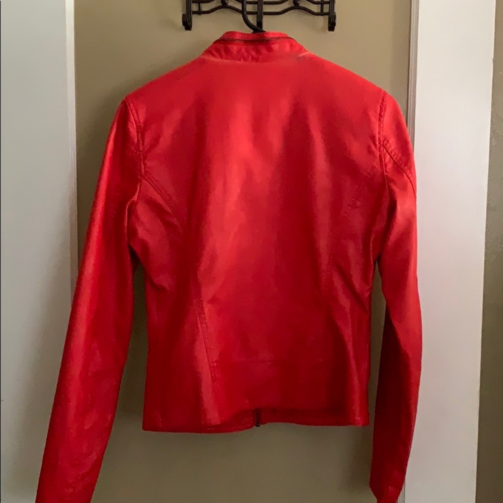 Bright red Moto Jacket!! - Picture 2 of 10